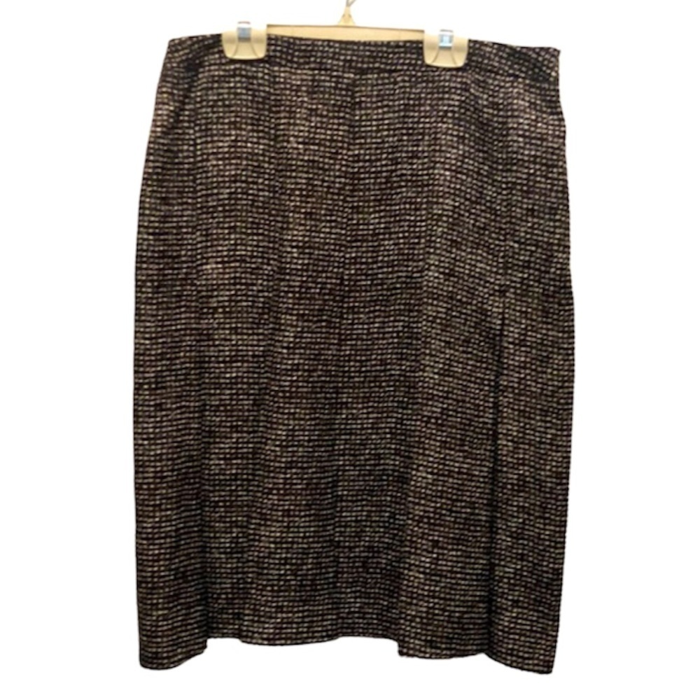 Rena Lange Skirt Brown Silk Wool Skirt 12